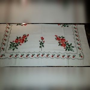 Vintage Rose Print Table Cloth